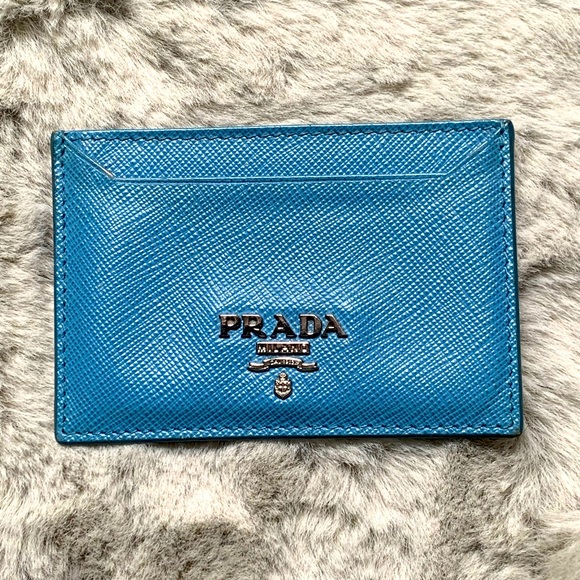 Prada Blue Card Holder - Picture 1 of 4